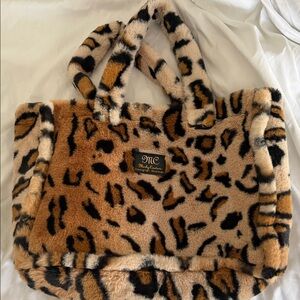 Molly & Rose Leopard Faux Fur Tote